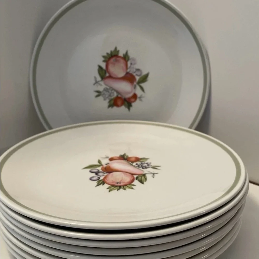 Evesham Salad Plates Ridgeway‎ Potteries Ltd Made In England Set Of 9